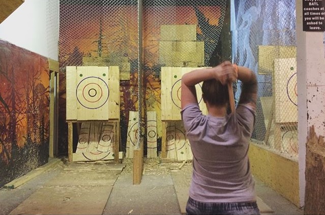 Build your team by holding an Axe Throwing Party ... yup
